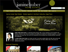 Tablet Screenshot of janinehuberrealestate.co.za